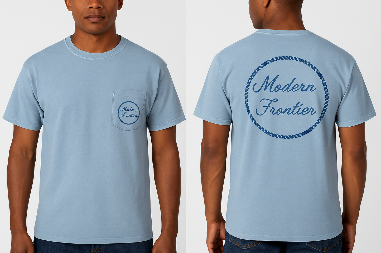 Modern Frontier Logo Pocket T-Shirt - Chambray