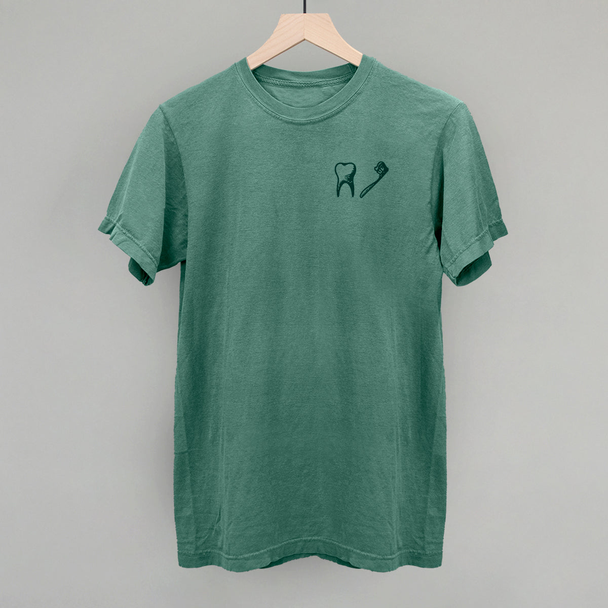 Tooth + Toothbrush (Left Chest)