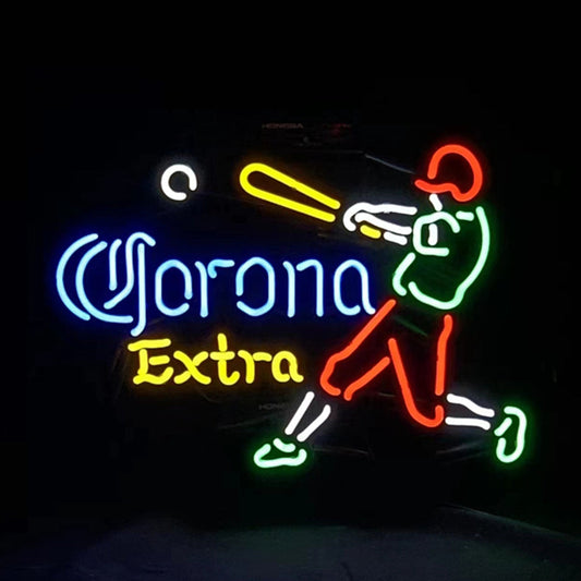 Corona Extra Baseball Player Neon Signs Light