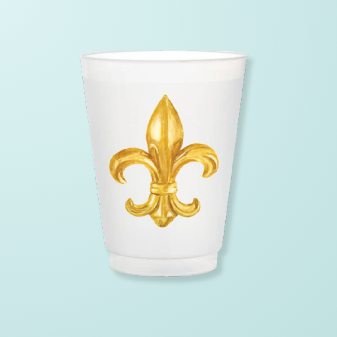 Fluer de Lis Frosted Cups