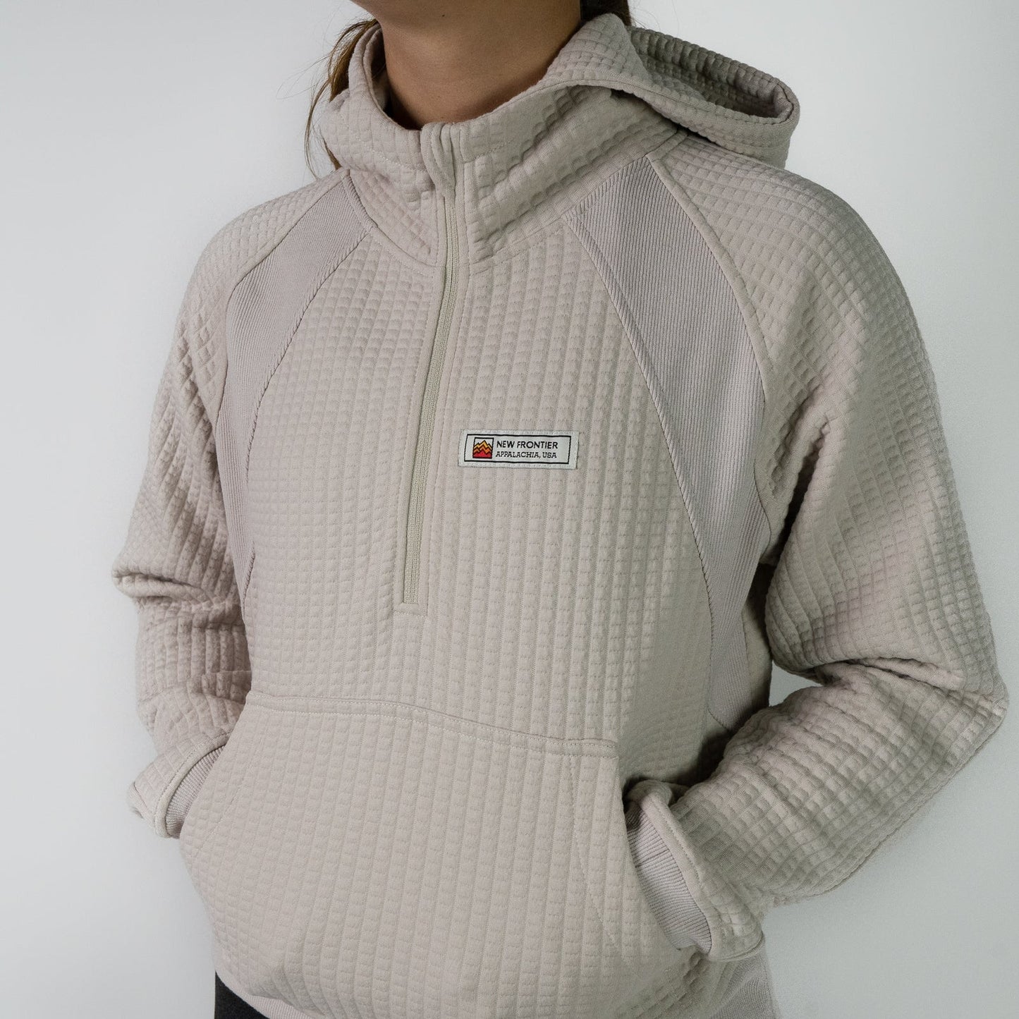 Women's Waffle Tech Hoodie (Stone)