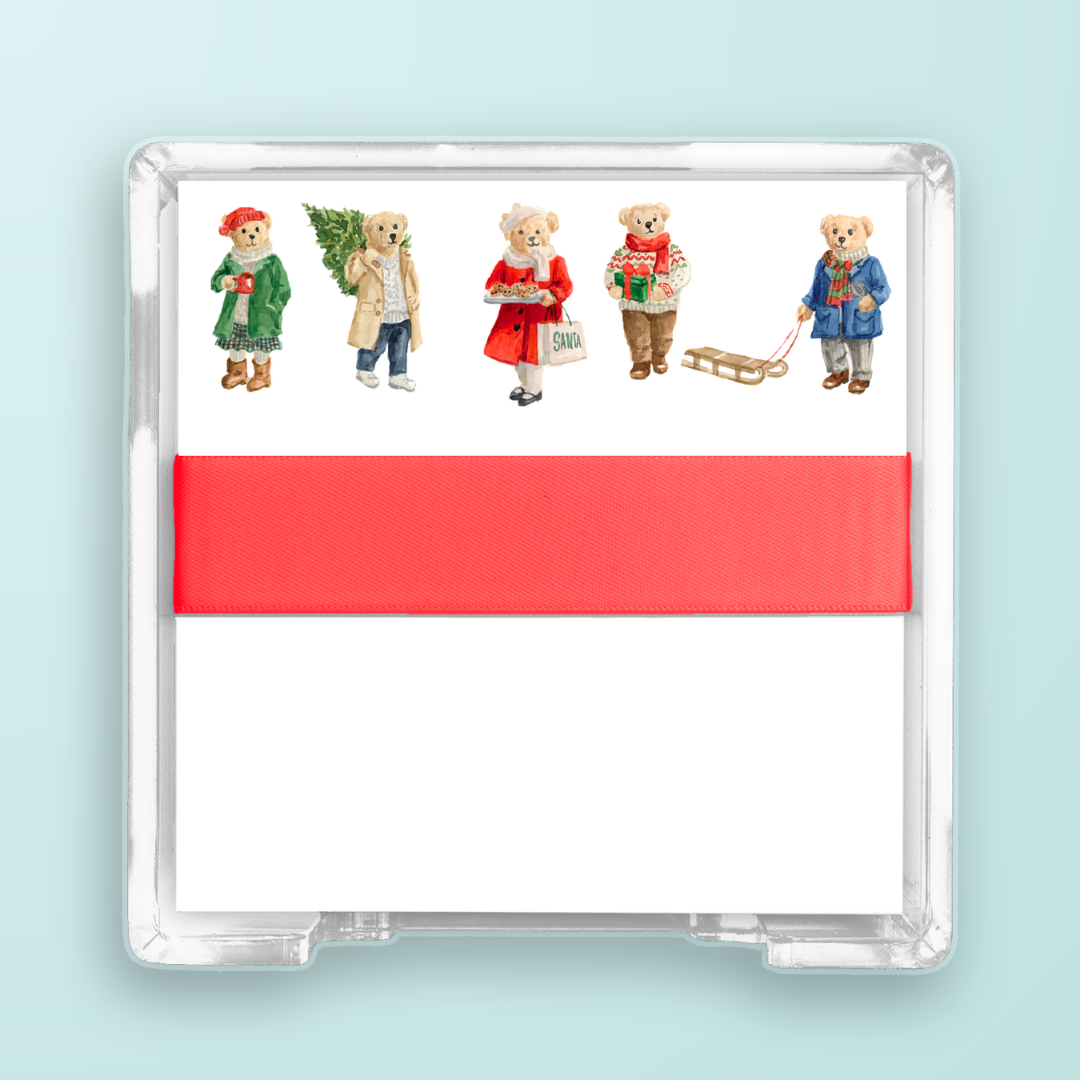 Holiday Teddy Bears Desk Set