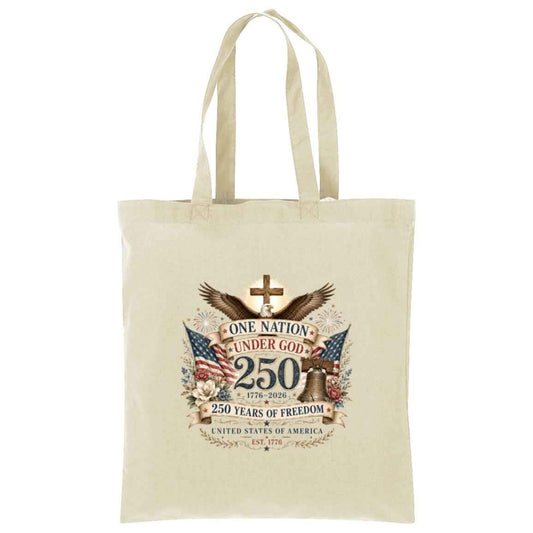 Core Cotton Tote Ladies One Nation Under God
