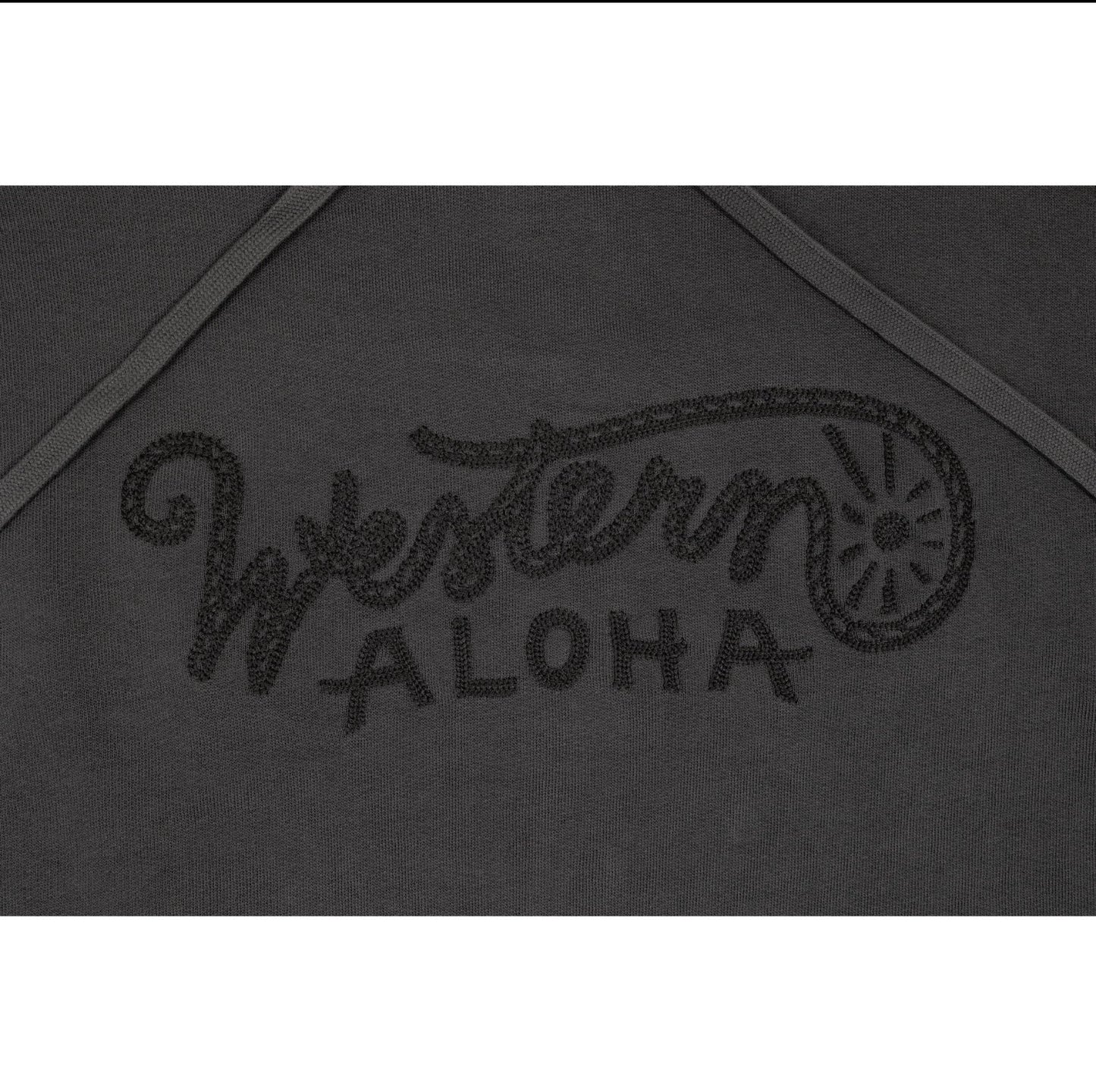 Embroidered Rope Logo Hoodie Charcoal