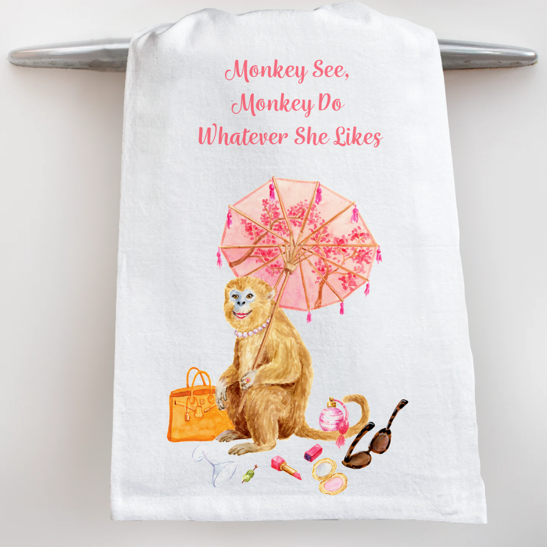 Fancy Monkey Tea Towel