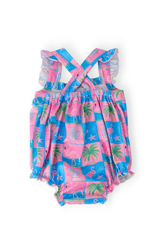 Flock Star Ruffle Cross Back Romper