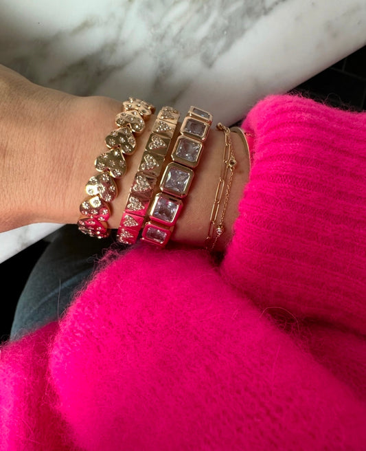 Sparkly Hearts Bracelet