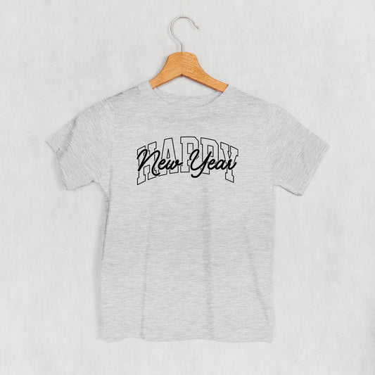 Happy New Year Black Arch + Script (Kids)