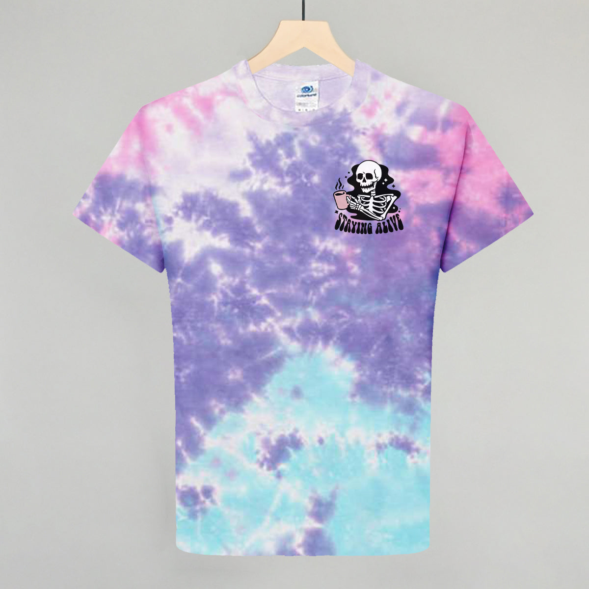 Staying Alive Coffee Skeleton (Left Chest)