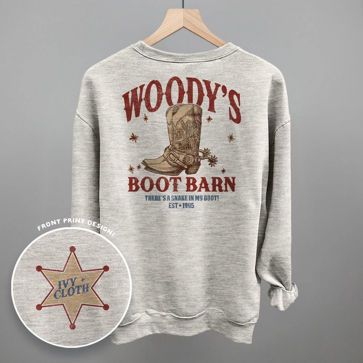 Woody's Boot Barn (Back Print)