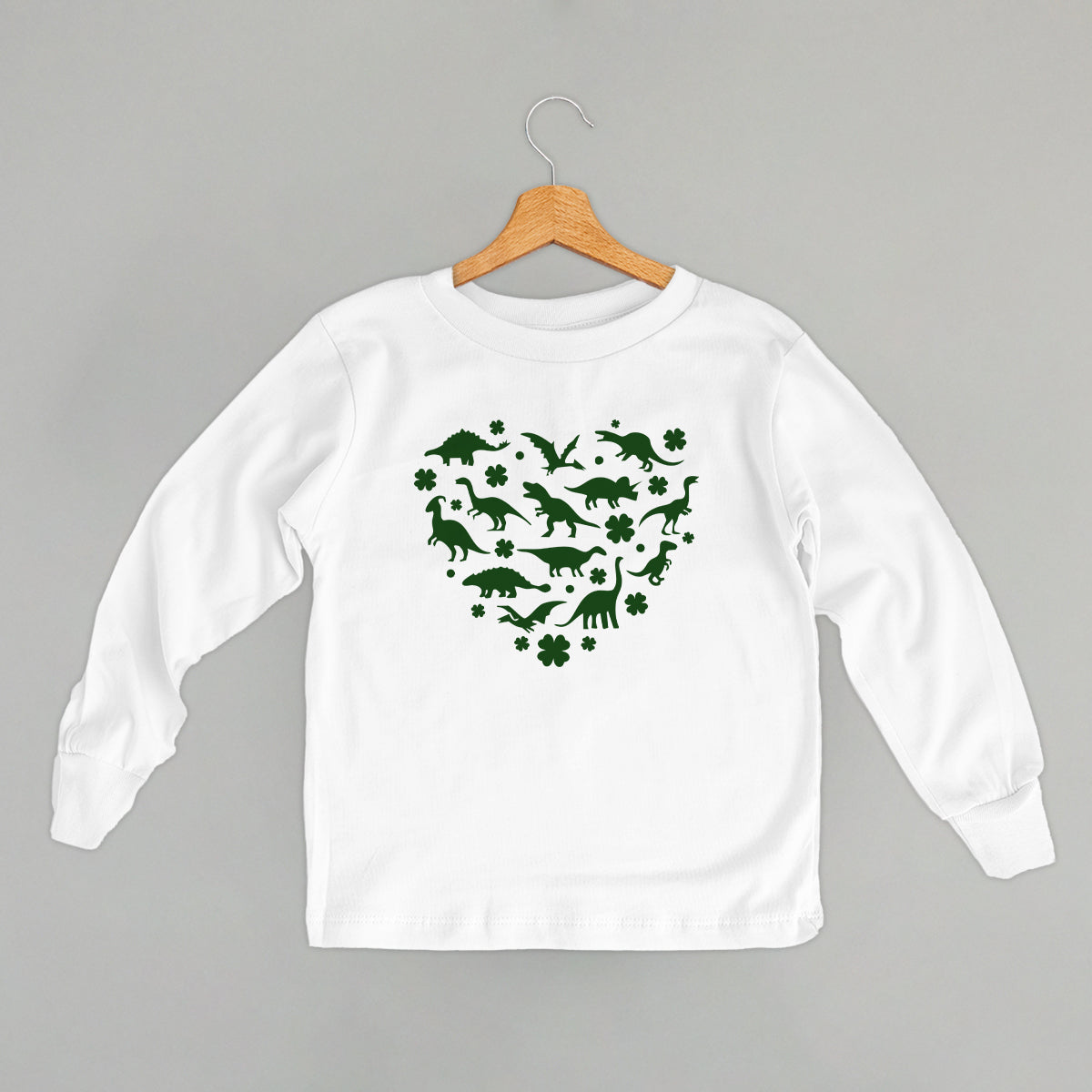 Clovers + Dinosaurs Heart (Kids)