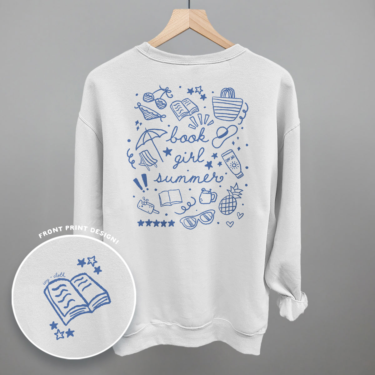Book Girl Summer Monochromatic (Back Print)