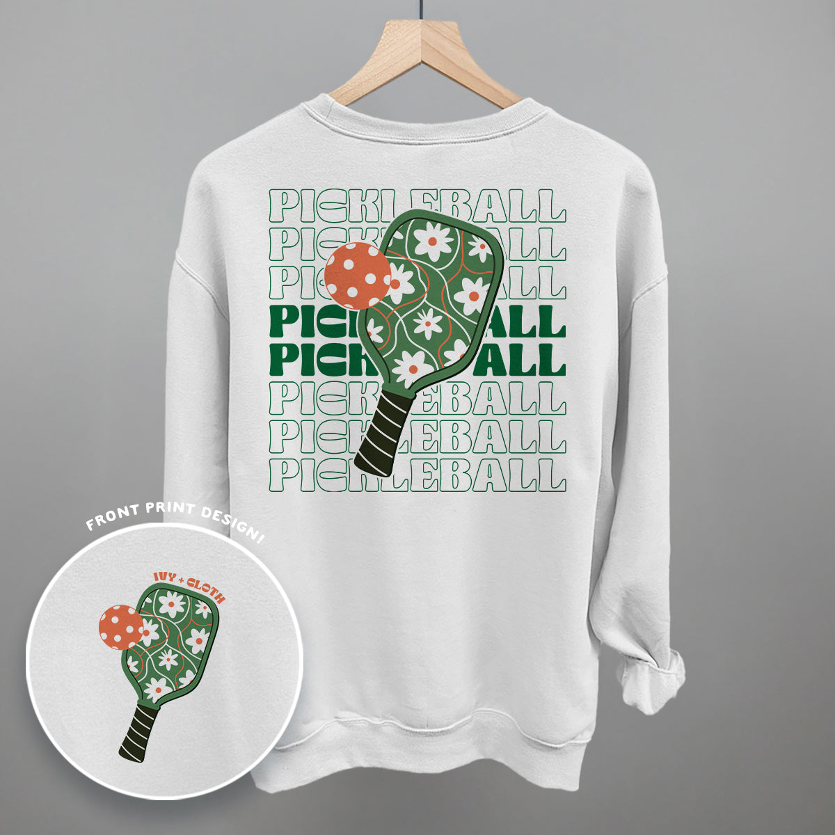 Pickleball Floral Repeated (Back Print)