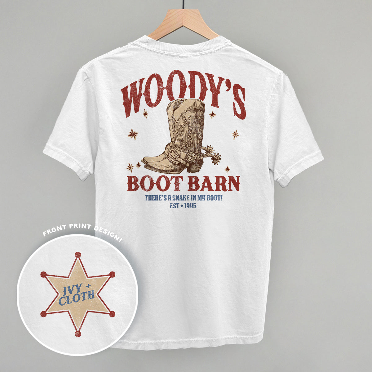 Woody's Boot Barn (Back Print)