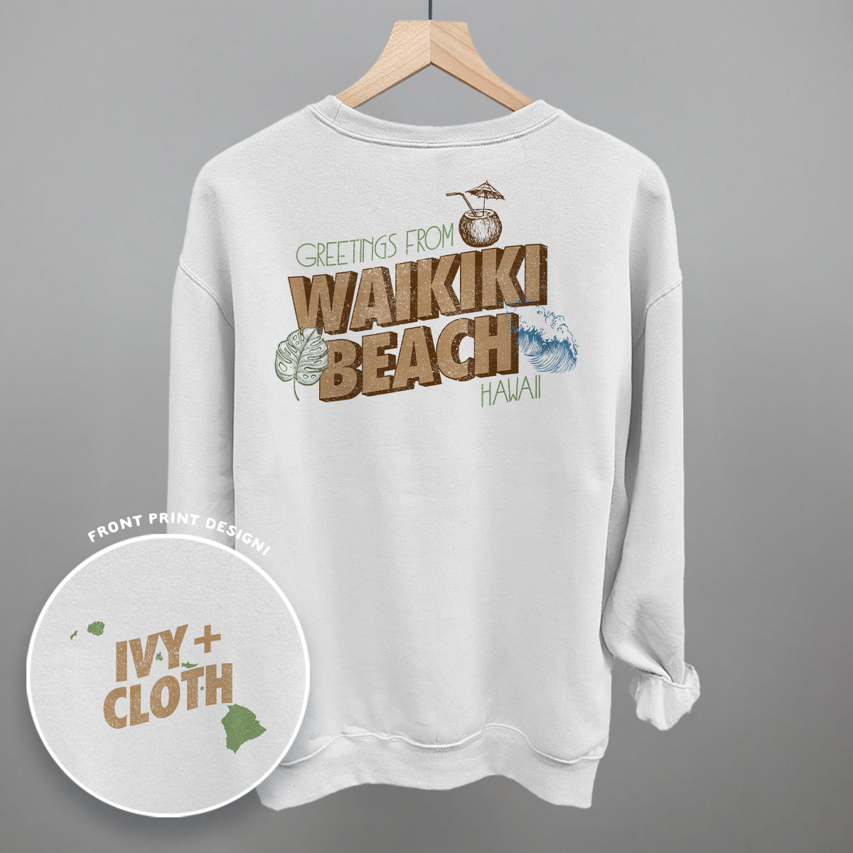 Greetings From Waikiki Beach (Back Print)