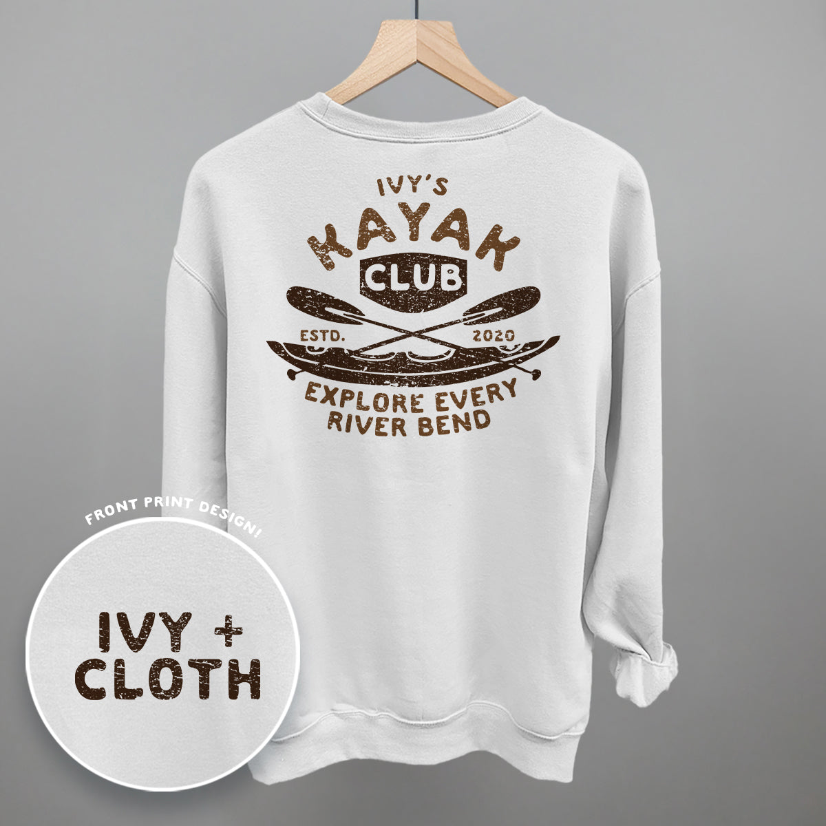 Ivy's Kayak Club (Brown) (Back Print)