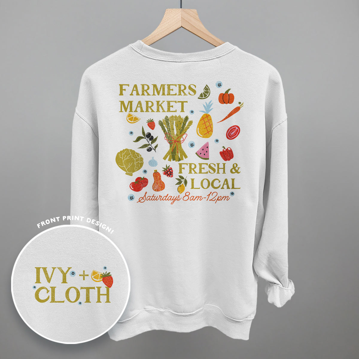 Fresh & Local Farmers Market (Back Print)