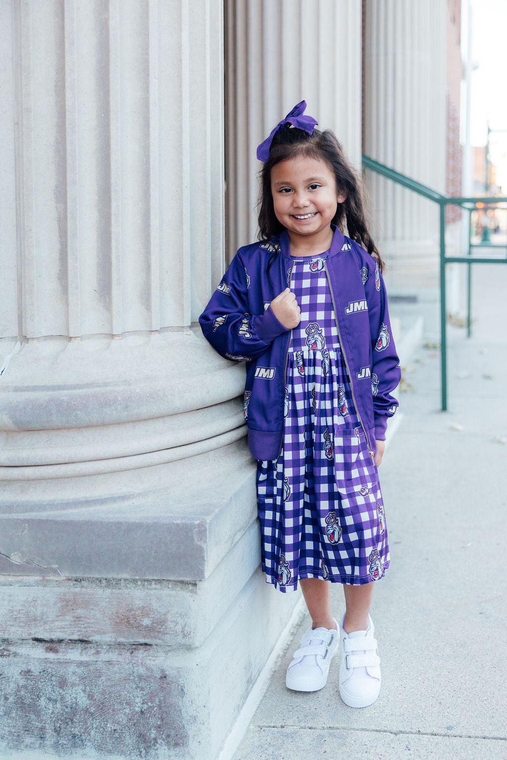 JMU Purple Duke Dog Satin Jacket