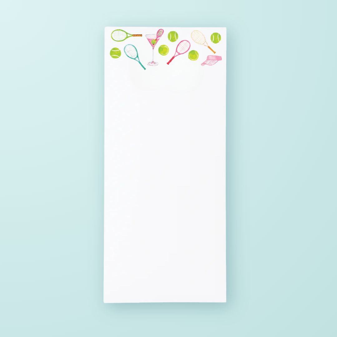 Tennis & Cocktails Pattern List Pad