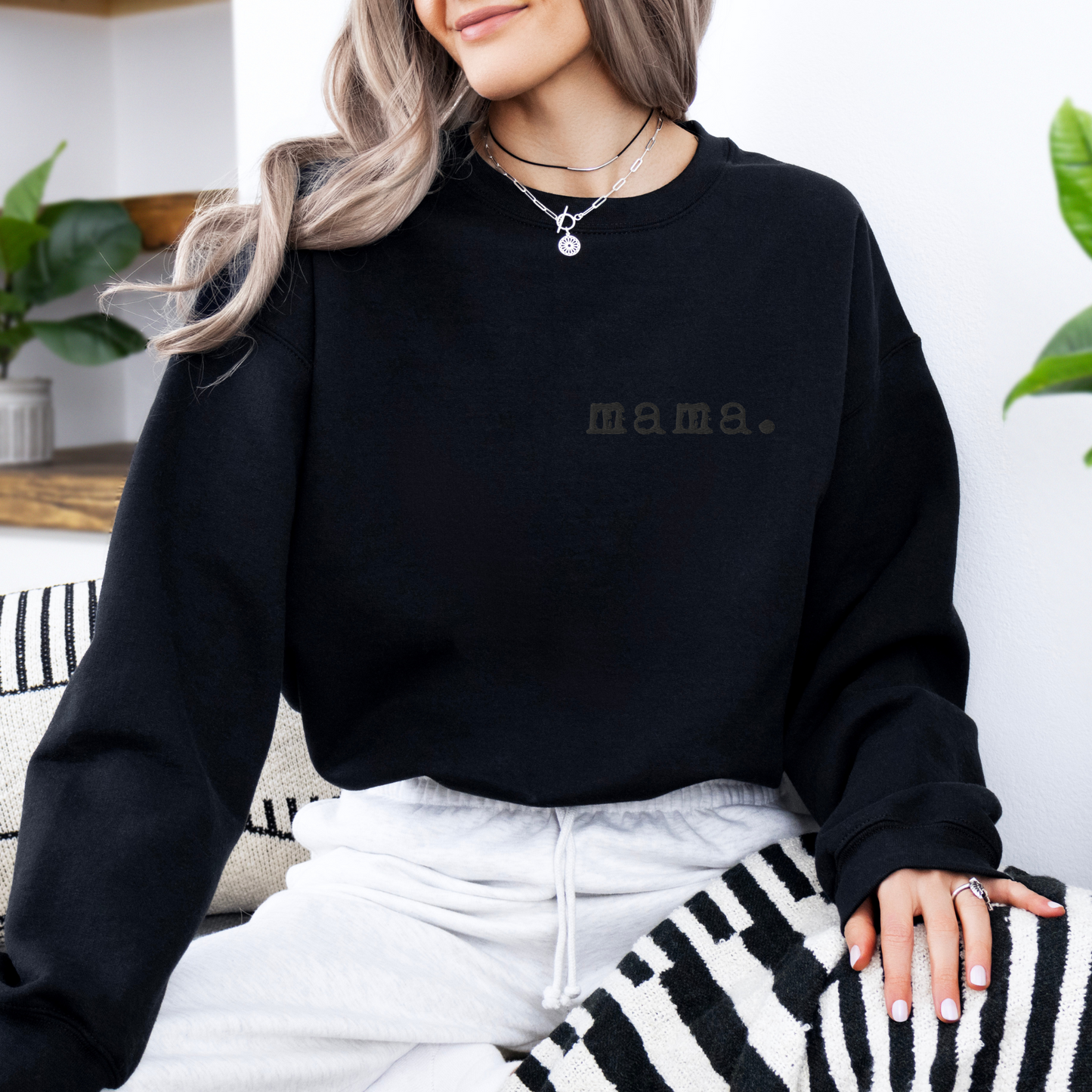 Mama. Embroidered | Premium Adult Sweatshirt