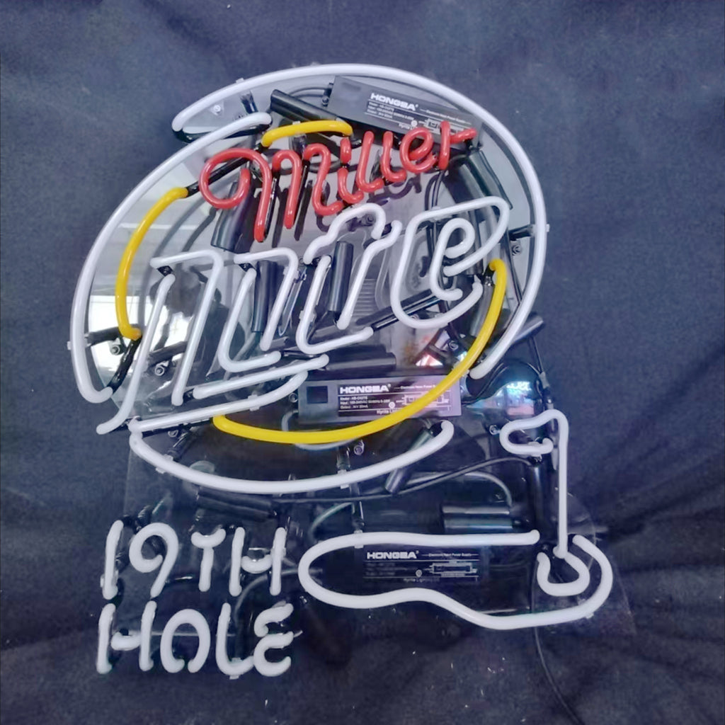 Miller Lite 19th Hole Golf Neon Light Sign