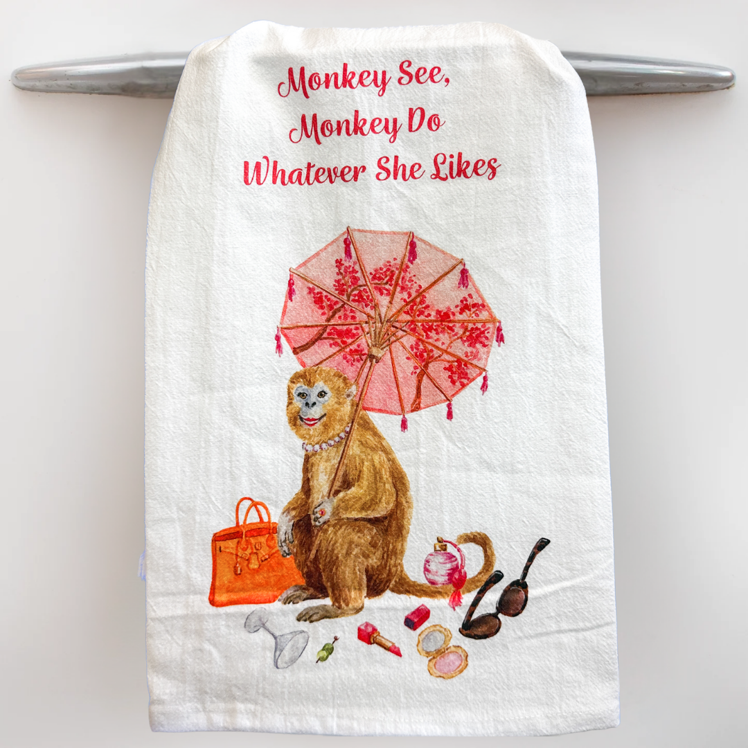 Fancy Monkey Tea Towel