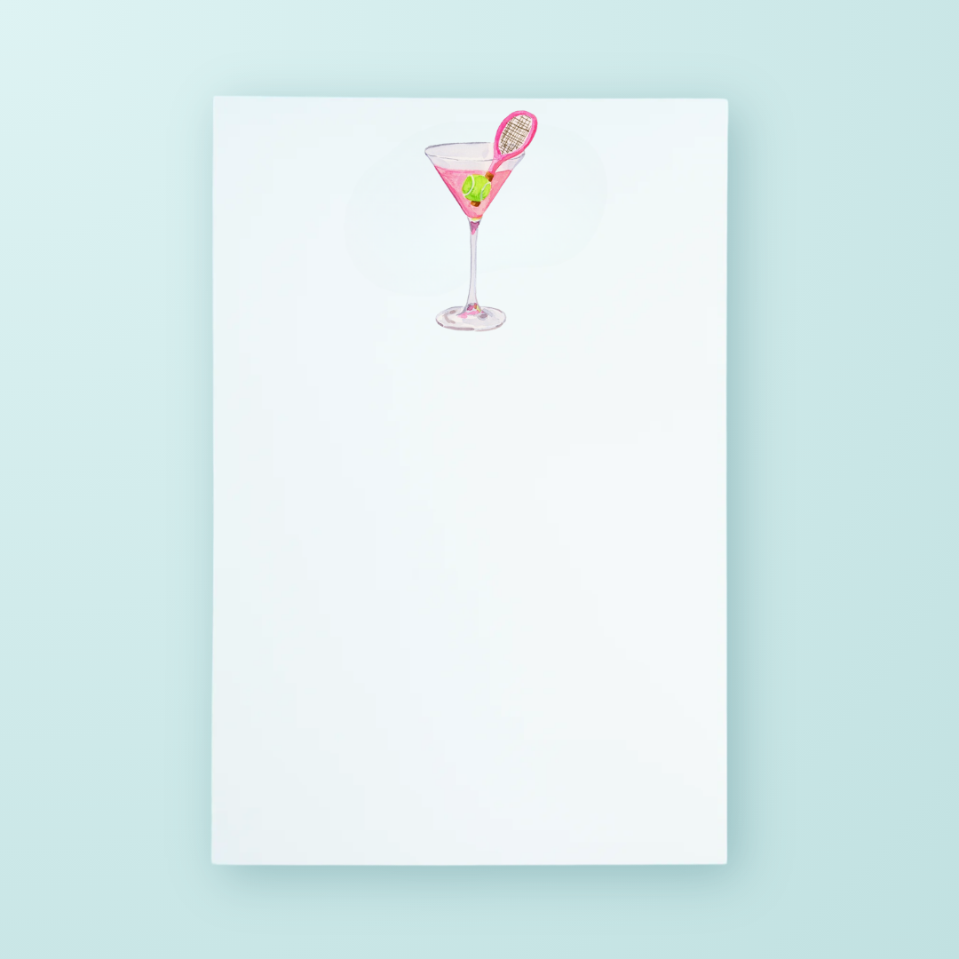 Tennis Martini Notepad