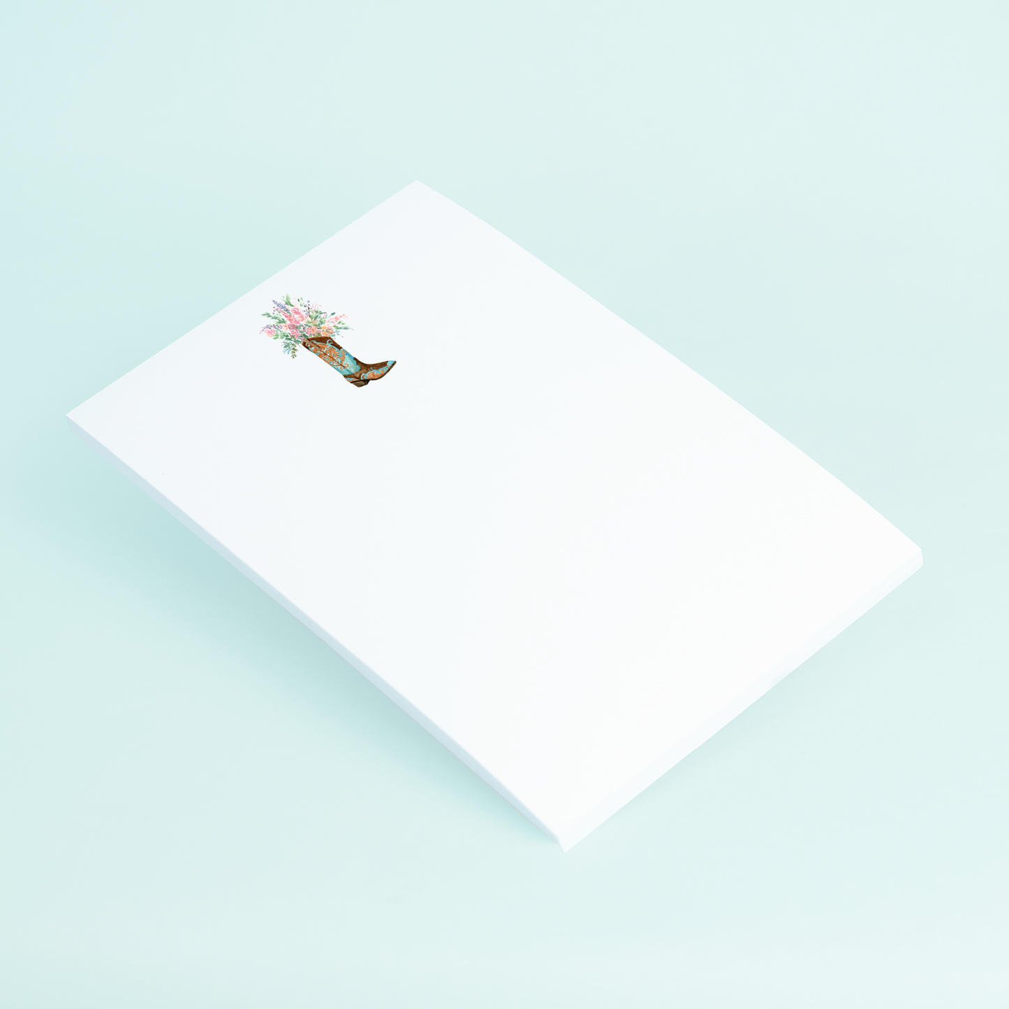 Blue Boot With Flowers