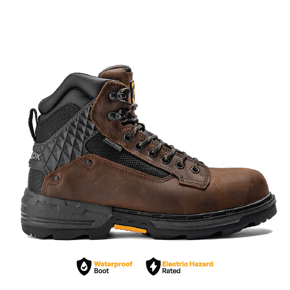 Pallet Jack 6" Plain Toe Waterproof Work Boot – Brown