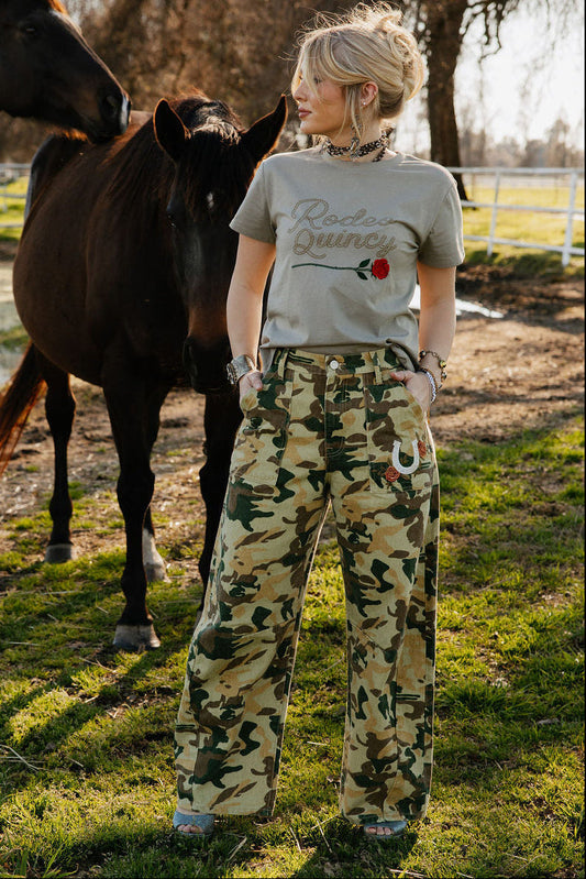 Wild Rose Camo Jeans