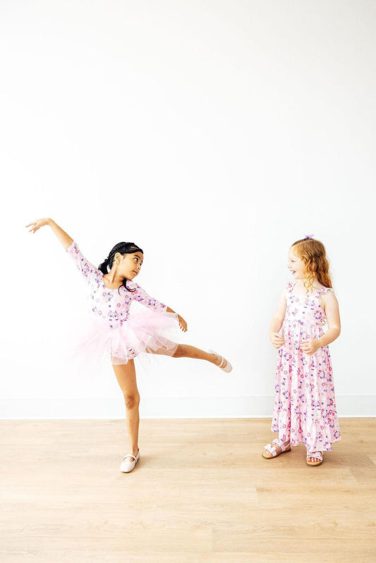 Retro Daydream 3/4 Sleeve Tutu Leotard