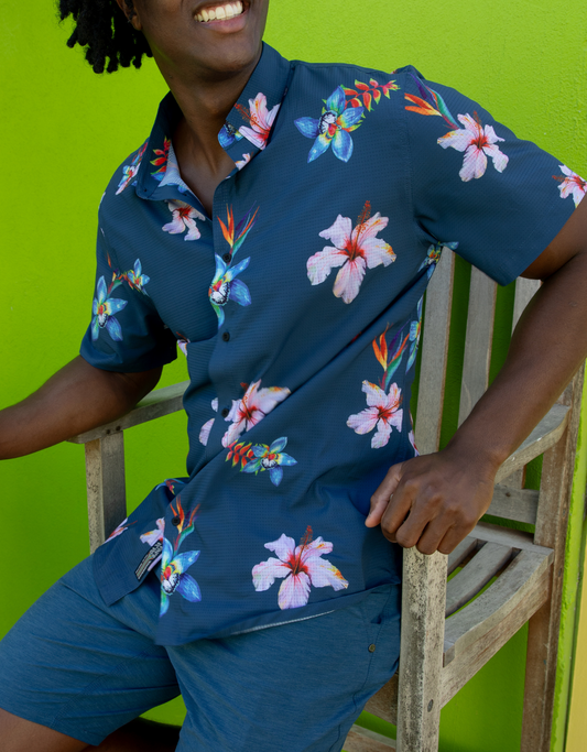 FLOWER POWERS - MOJAVE BUTTON UP