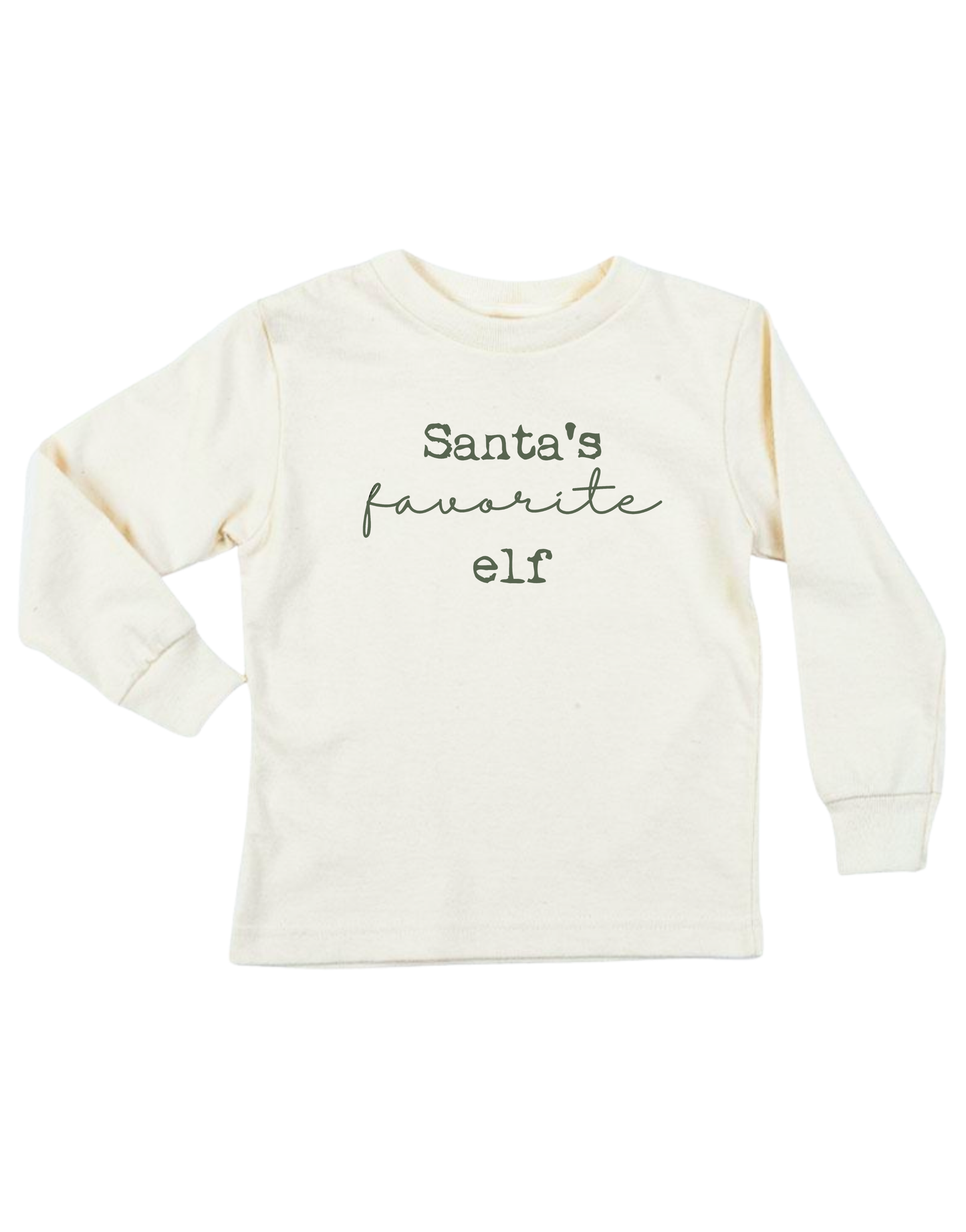 Santa's Favorite Elf Organic Kids T-Shirt Long Sleeve