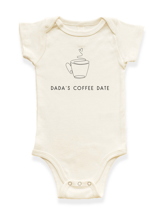 Dada's Coffee Date Organic Baby Bodysuit