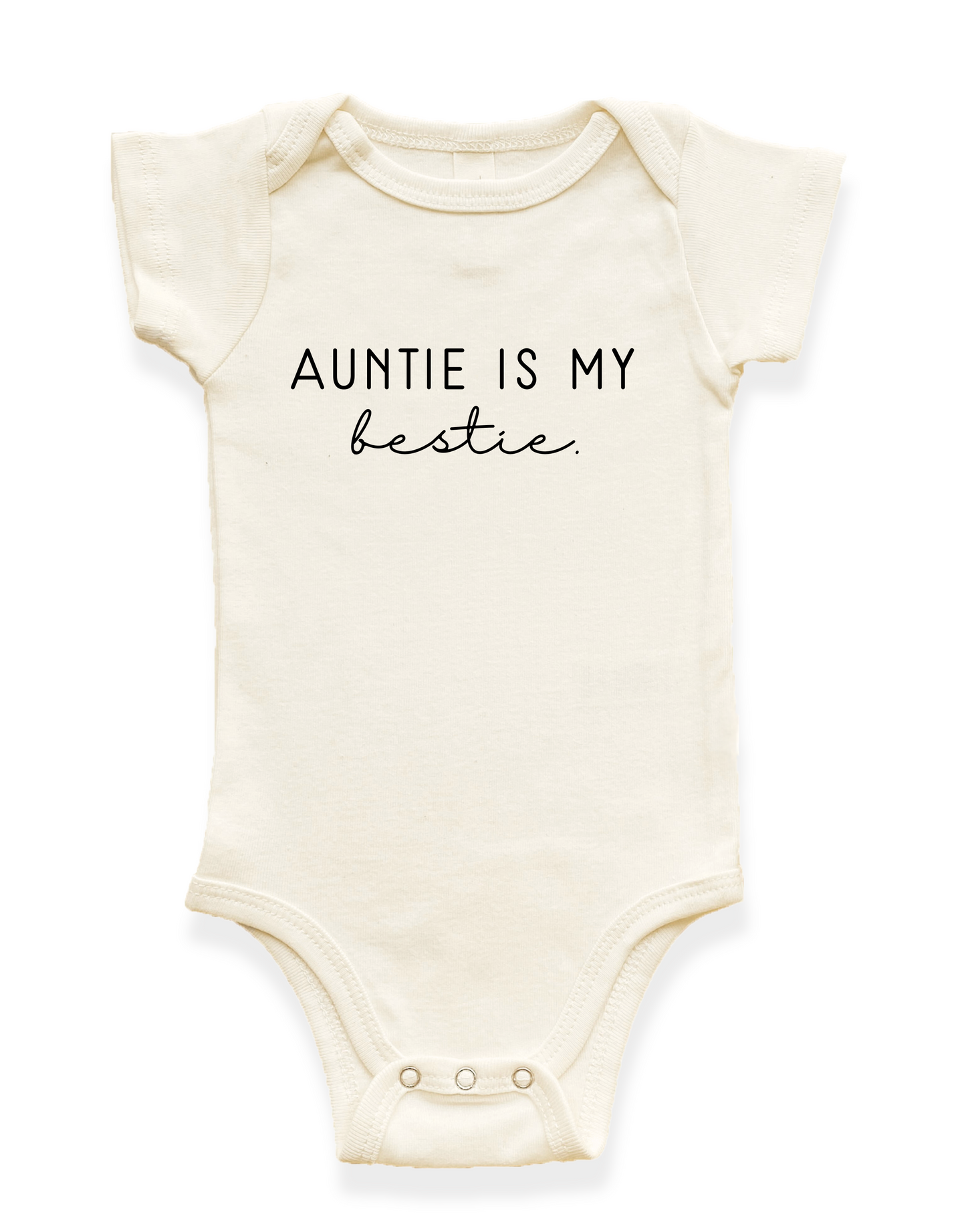Auntie is my Bestie Organic Baby Bodysuit