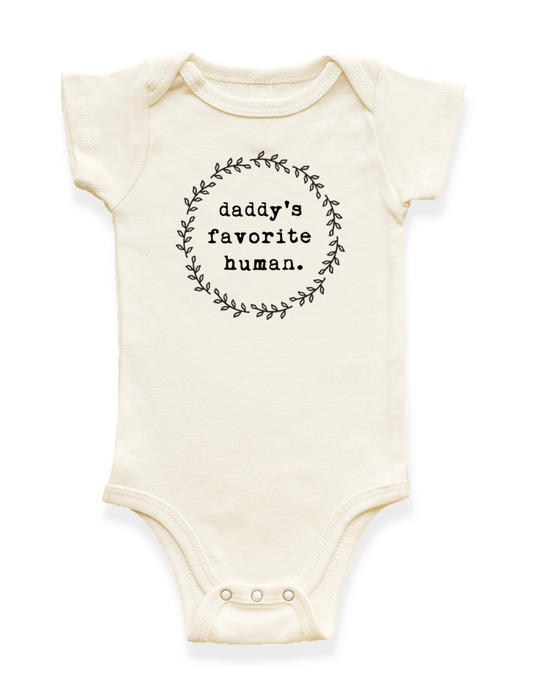 Daddy's Favorite Human Organic Baby Bodysuit
