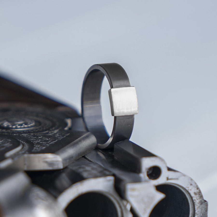 Gunmetal 7mm Silver Platinum Barrel Band