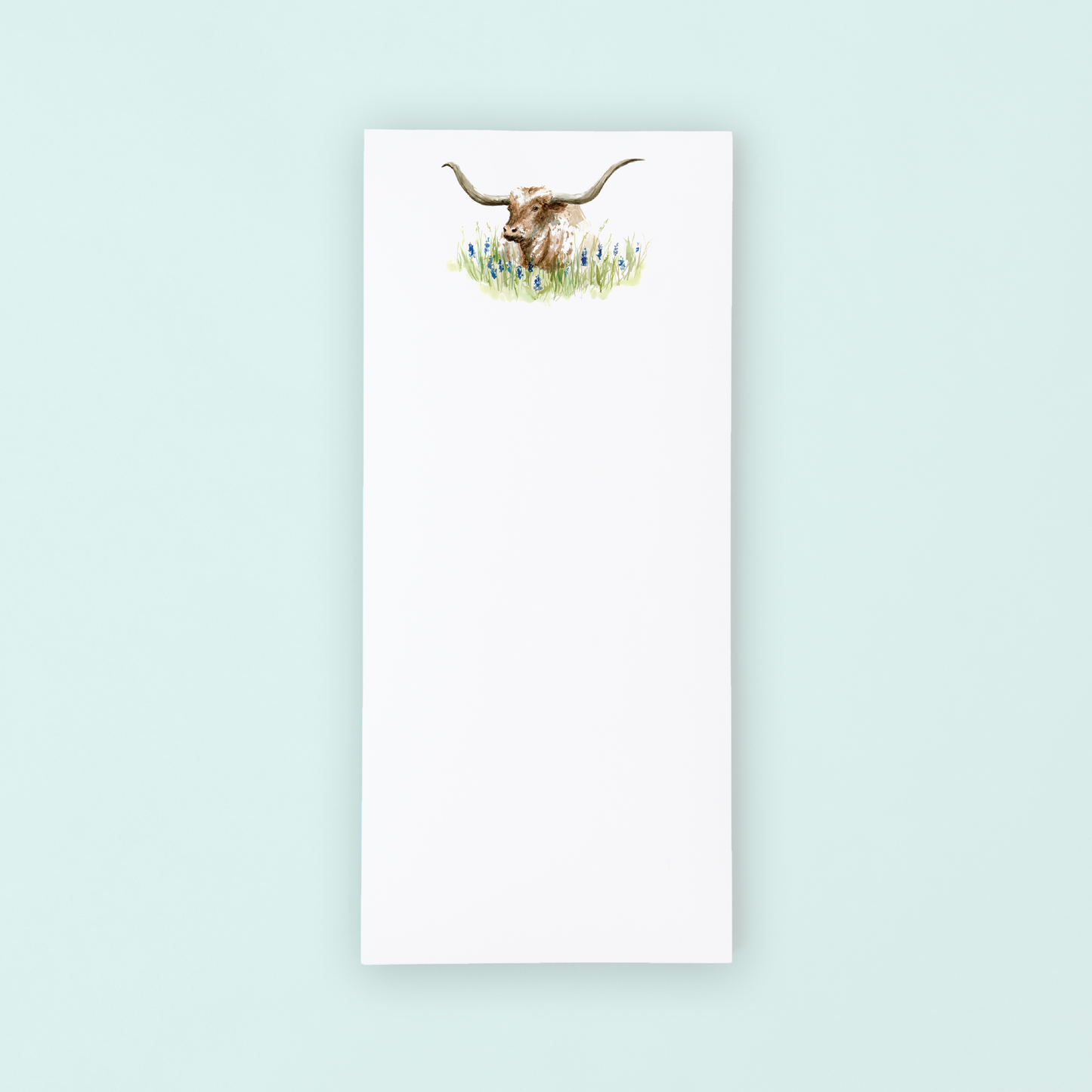 Longhorn In Bluebonnets Lists Pad