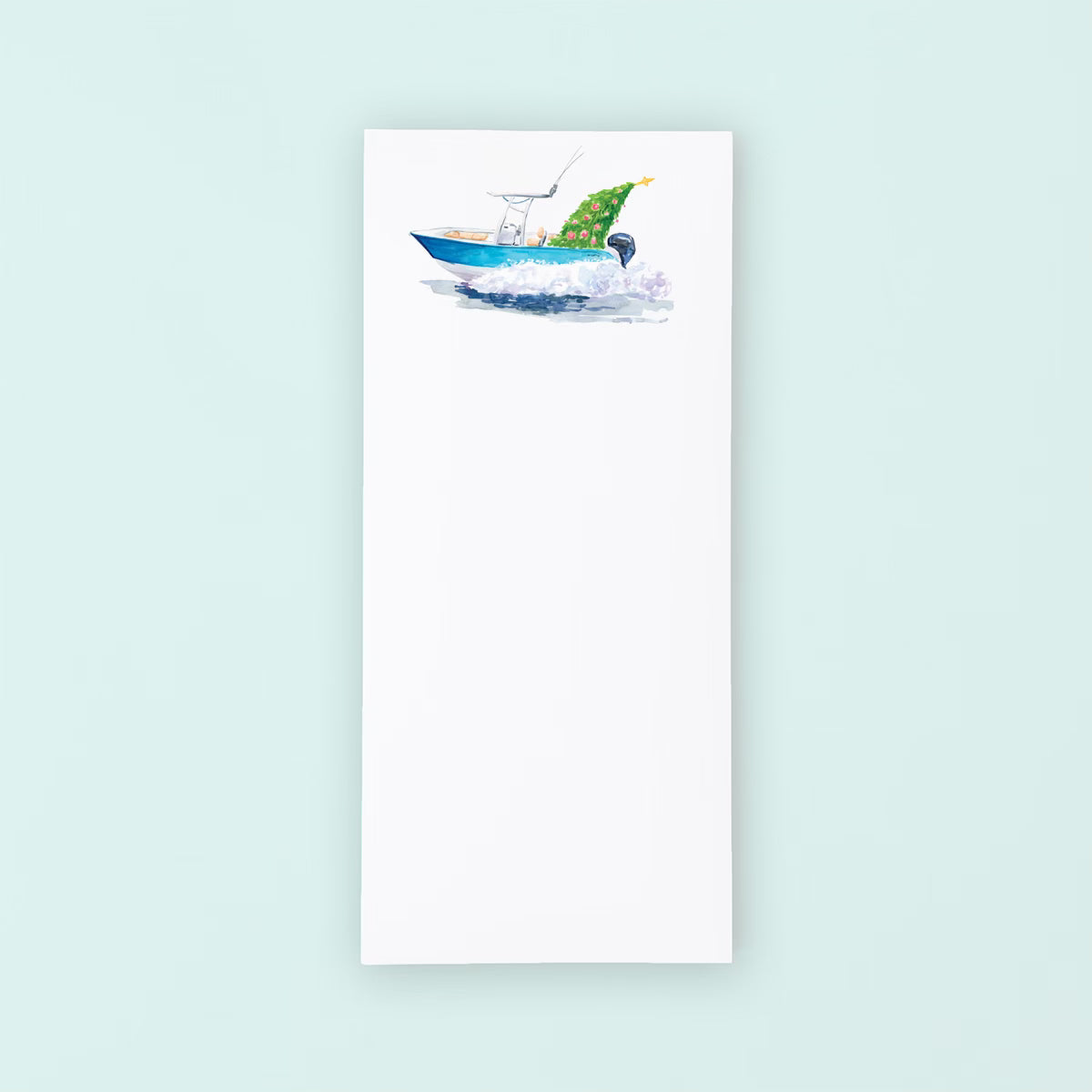 Christmas Fishing Boat List Pad