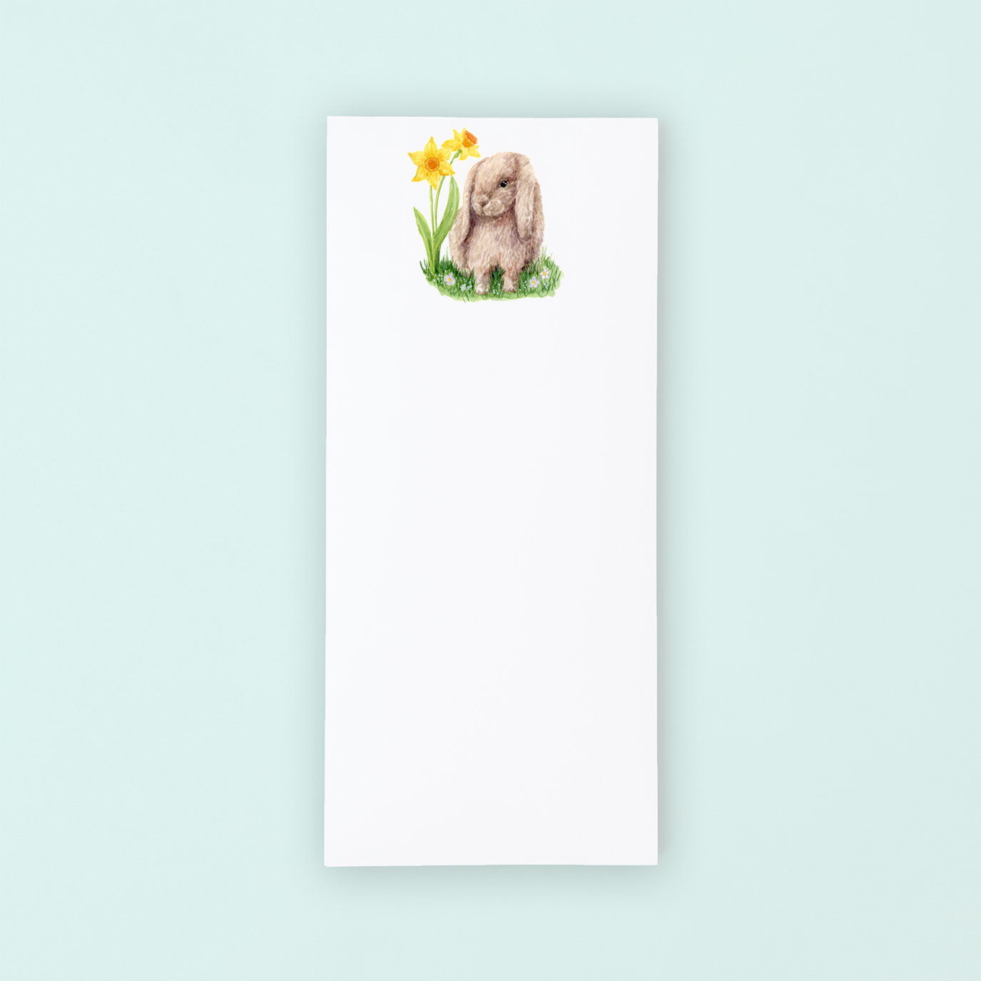 Cute Bunny with Daffodils Lists Pad