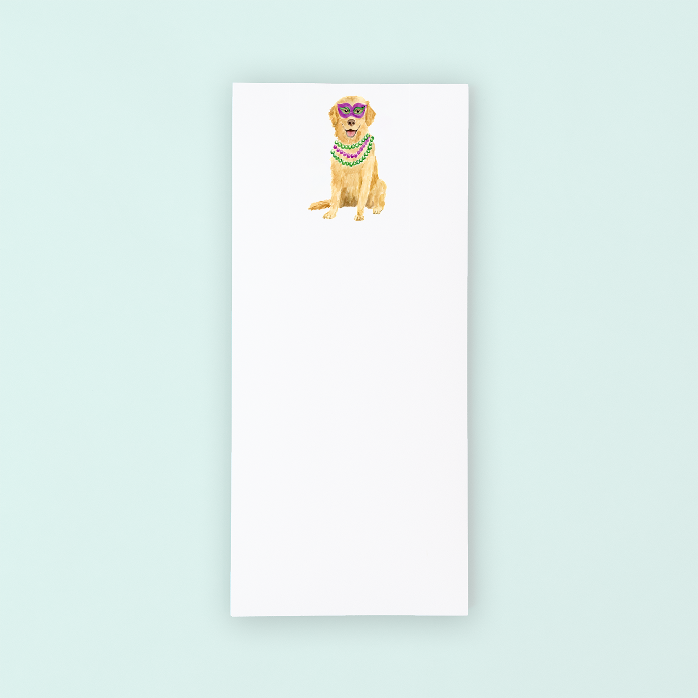 Golden Retriever Mardi Gras Lists Pad