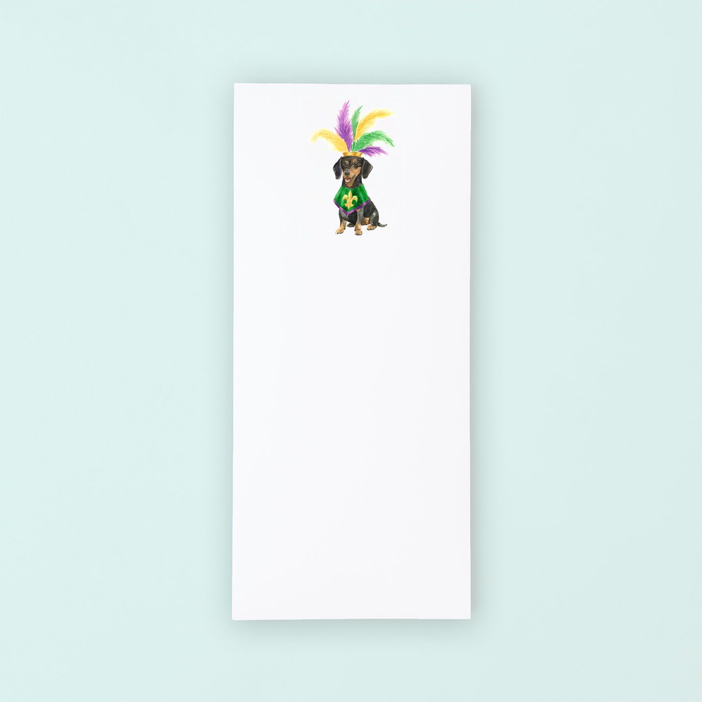 Dachsund Mardi Gras Lists Pad