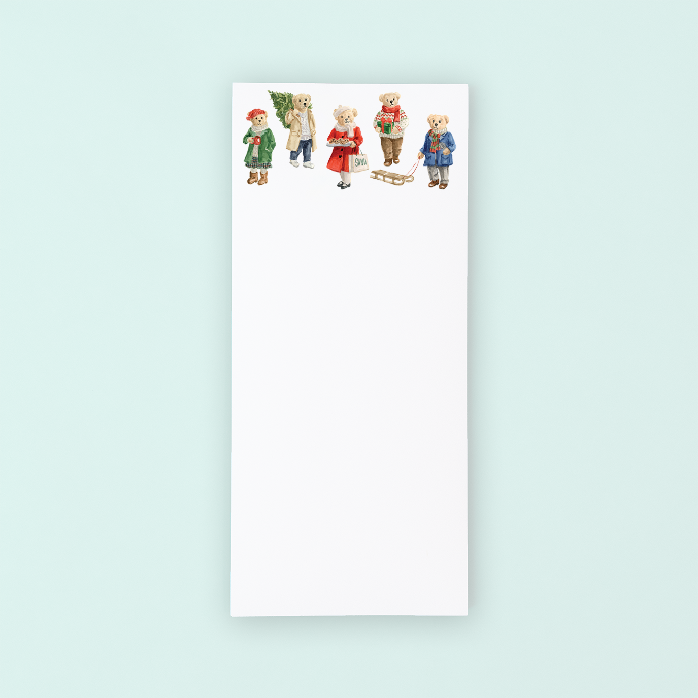 Holiday Teddy Bears Listpad