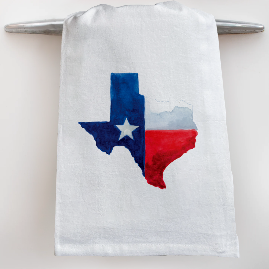 State of Texas Outline Tea Towel