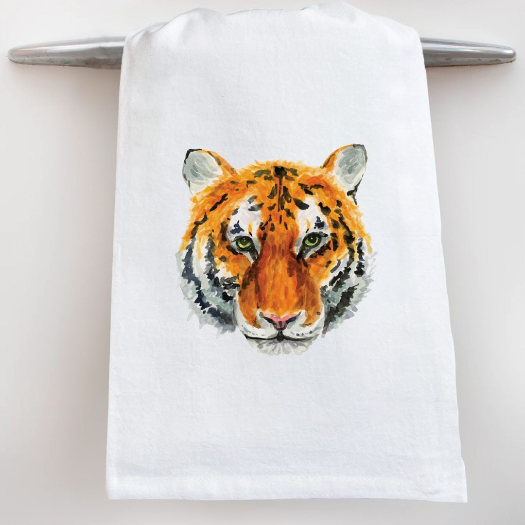 Tiger Face Tea Towel