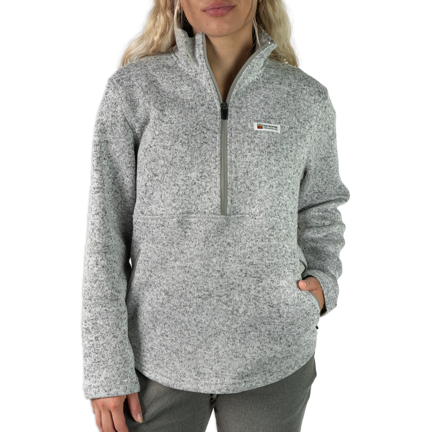 Women's Premium 1/4 Zip Pullover (Ash)