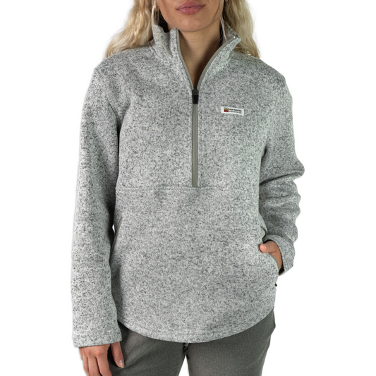 Women's Premium 1/4 Zip Pullover (Ash)