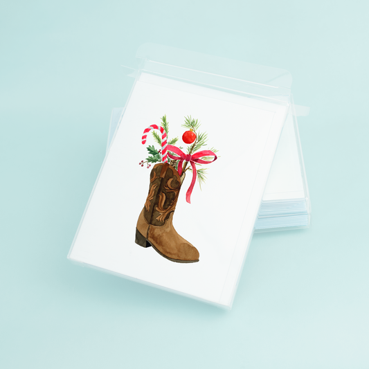 Christmas Cowboy Boot