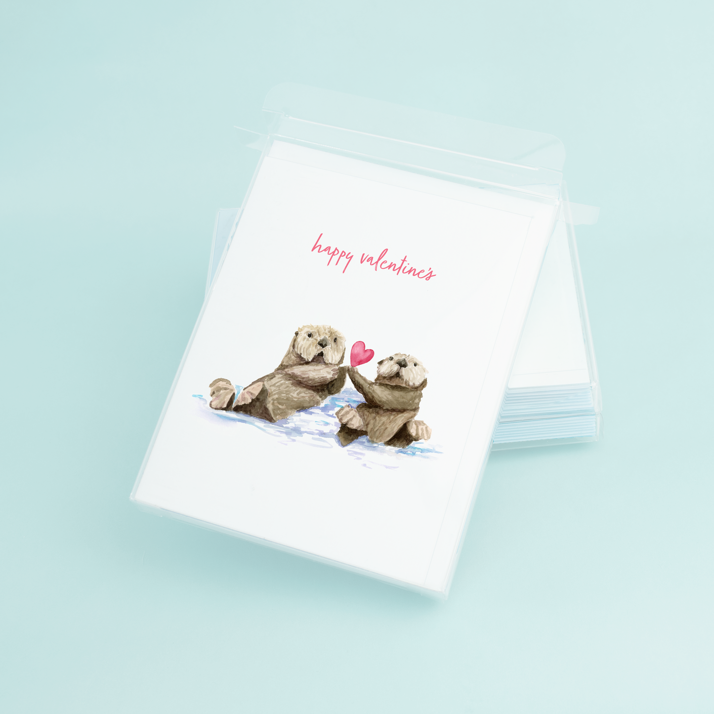 Lovely Otters "Happy Valentine's"