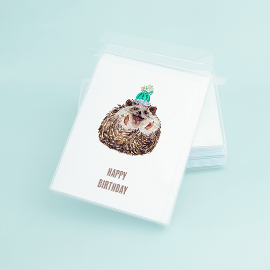 Hedgehog Birthday Card